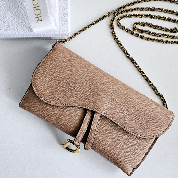 Dior Handbags - AUTHENTIC Christian Dior Saddle Long - Nude Pink Wallet-on-chain Crossbody